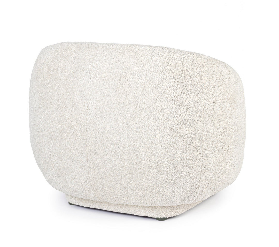 Fotoliu Tapițat Bouclé Bej, Tecla Natural Bizzotto - Imagine 2