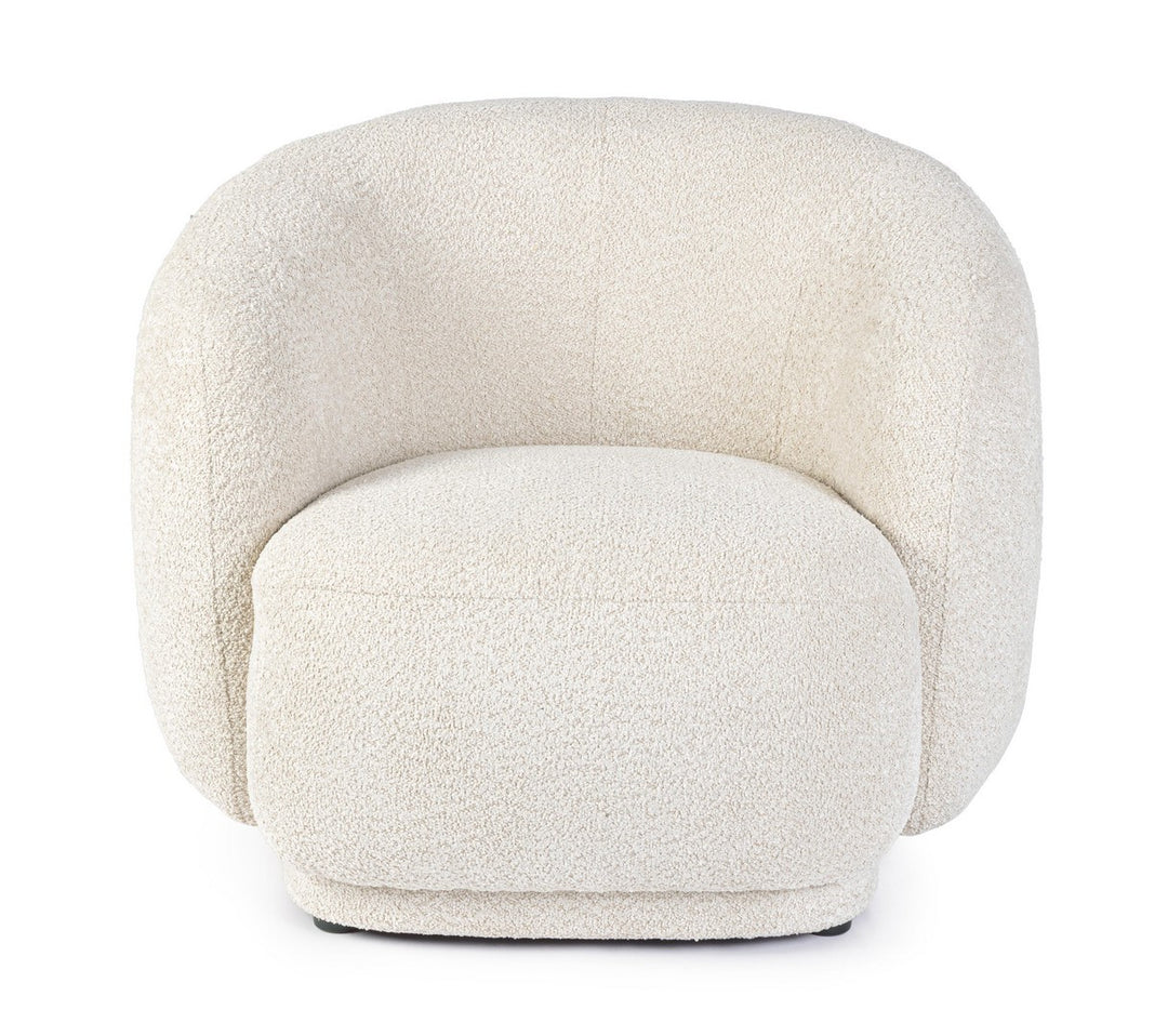 Fotoliu Tapițat Bouclé Bej, Tecla Natural Bizzotto - Imagine 4