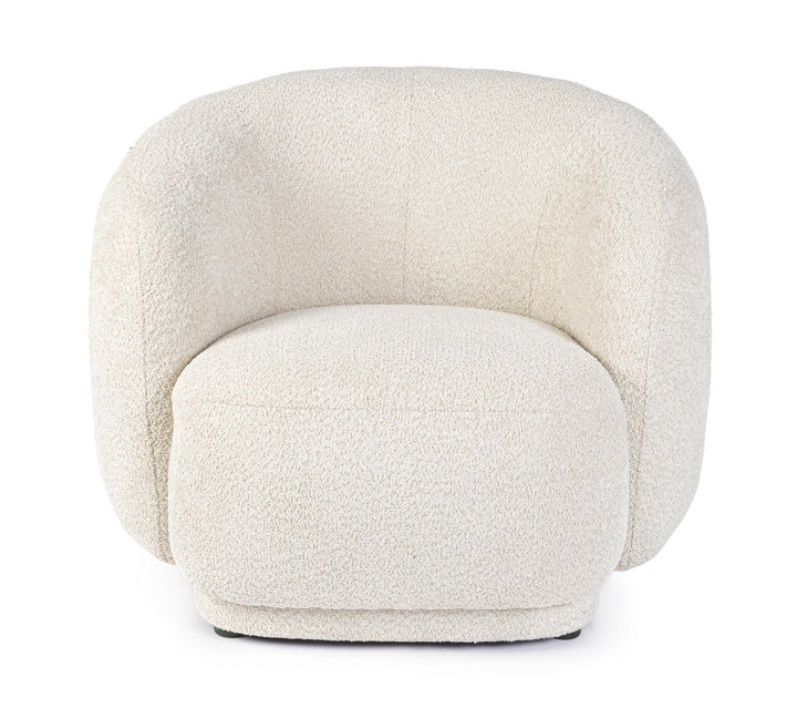 Fotoliu Tapițat Bouclé Bej, Tecla Natural Bizzotto - Imagine 4