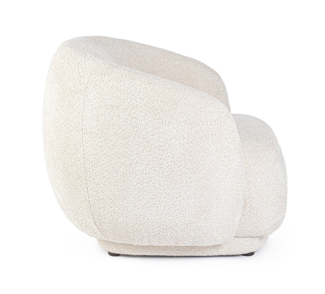 Fotoliu Tapițat Bouclé Bej, Tecla Natural Bizzotto - Imagine 6