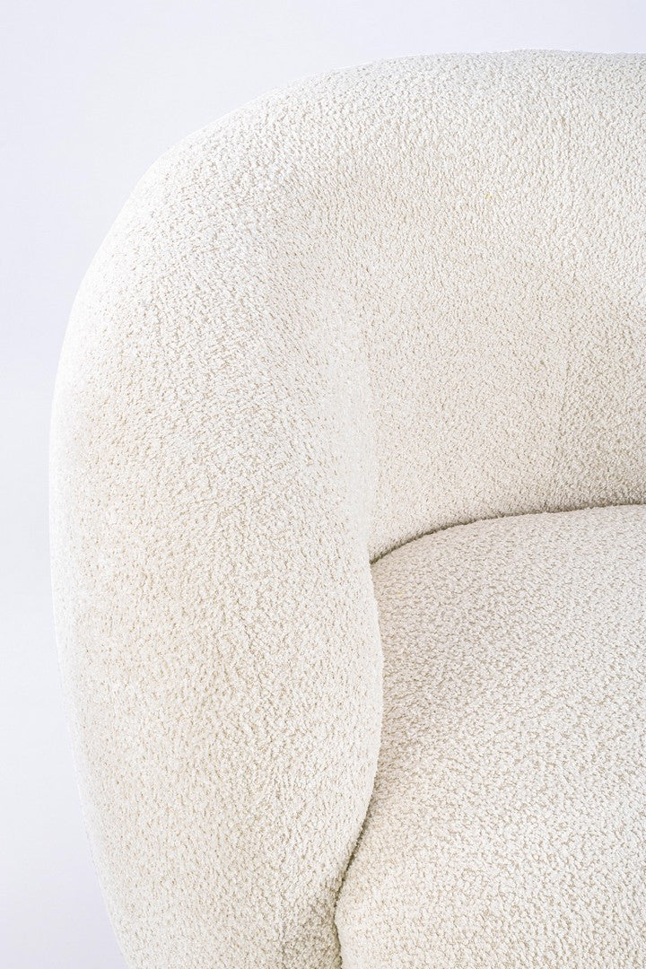 Fotoliu Tapițat Bouclé Bej, Tecla Natural Bizzotto - Imagine 7