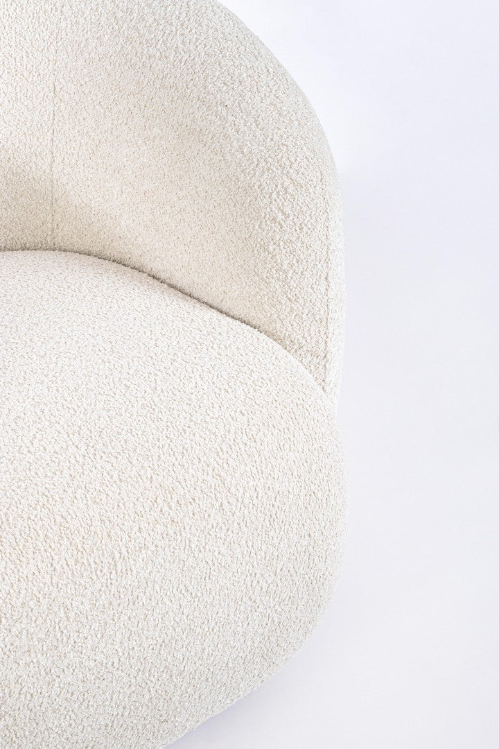 Fotoliu Tapițat Bouclé Bej, Tecla Natural Bizzotto - Imagine 8