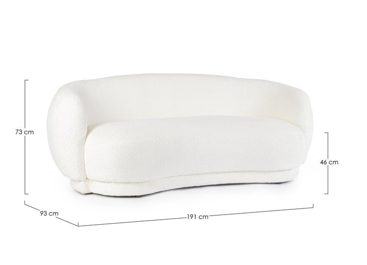 Canapea Tapițată Bouclé Albă, Tecla Bizzotto - Imagine 2