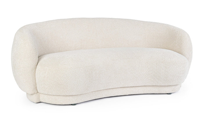 Canapea Tapițată Bouclé Bej, Tecla Natural Bizzotto - Imagine 1