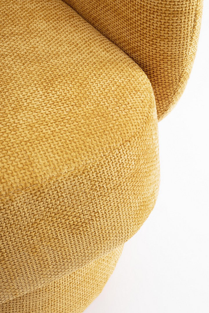 Fotoliu Rotativ Tapițat Textil Muștar, Julienne Bizzotto - Imagine 8