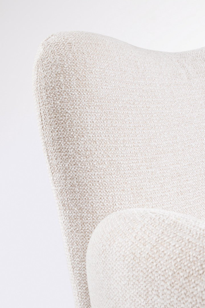 Fotoliu Rotativ Tapițat Textil Bej, Harper Bizzotto - Imagine 7