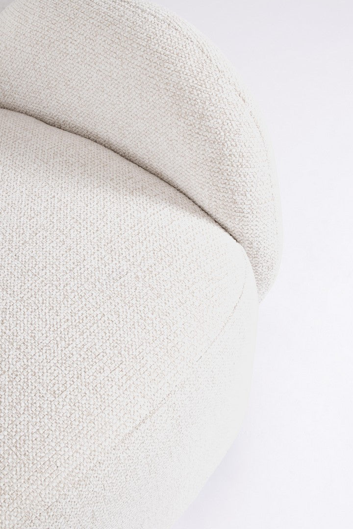 Fotoliu Rotativ Tapițat Textil Bej, Harper Bizzotto - Imagine 8