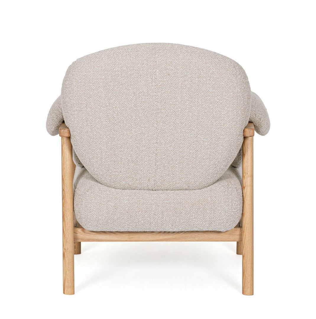 Fotoliu Tapițat Textil Bej, Calista Natural Bizzotto - Imagine 5