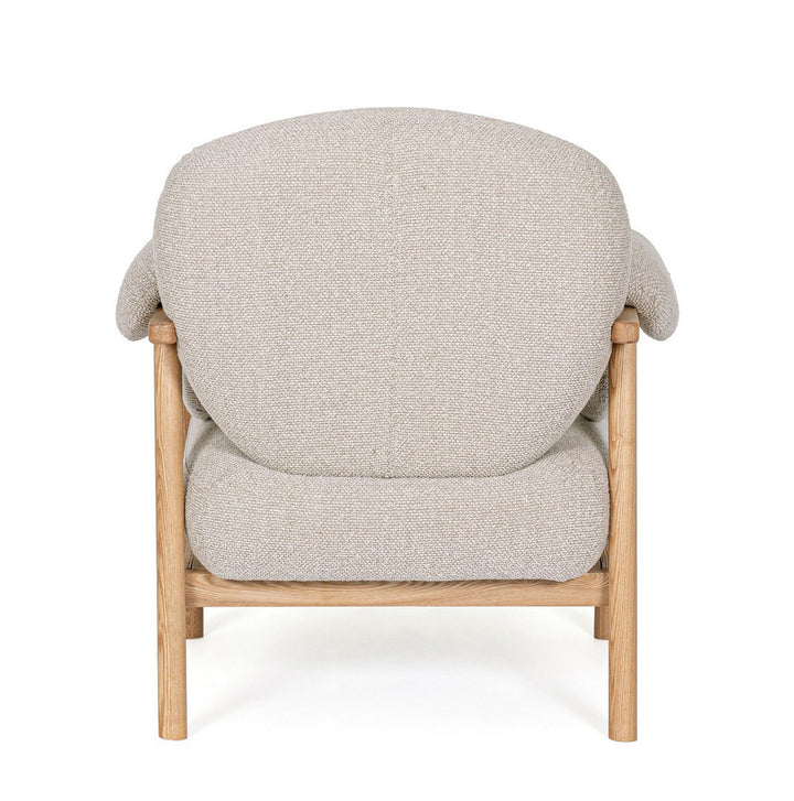 Fotoliu Tapițat Textil Bej, Calista Natural Bizzotto - Imagine 5