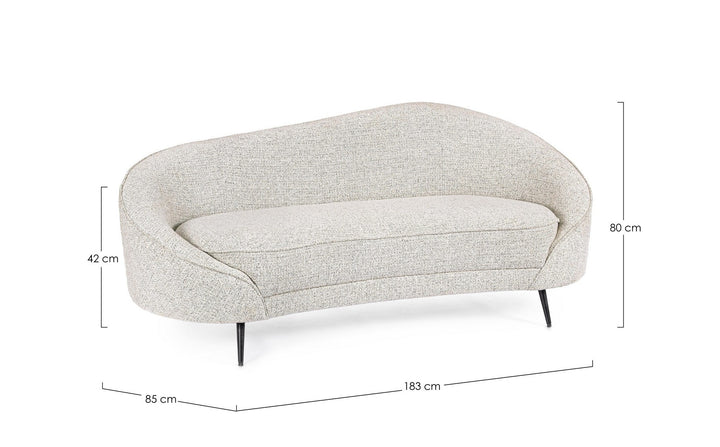 Canapea Glam Textil Gri 3 Locuri, Costance Bizzotto - Imagine 2