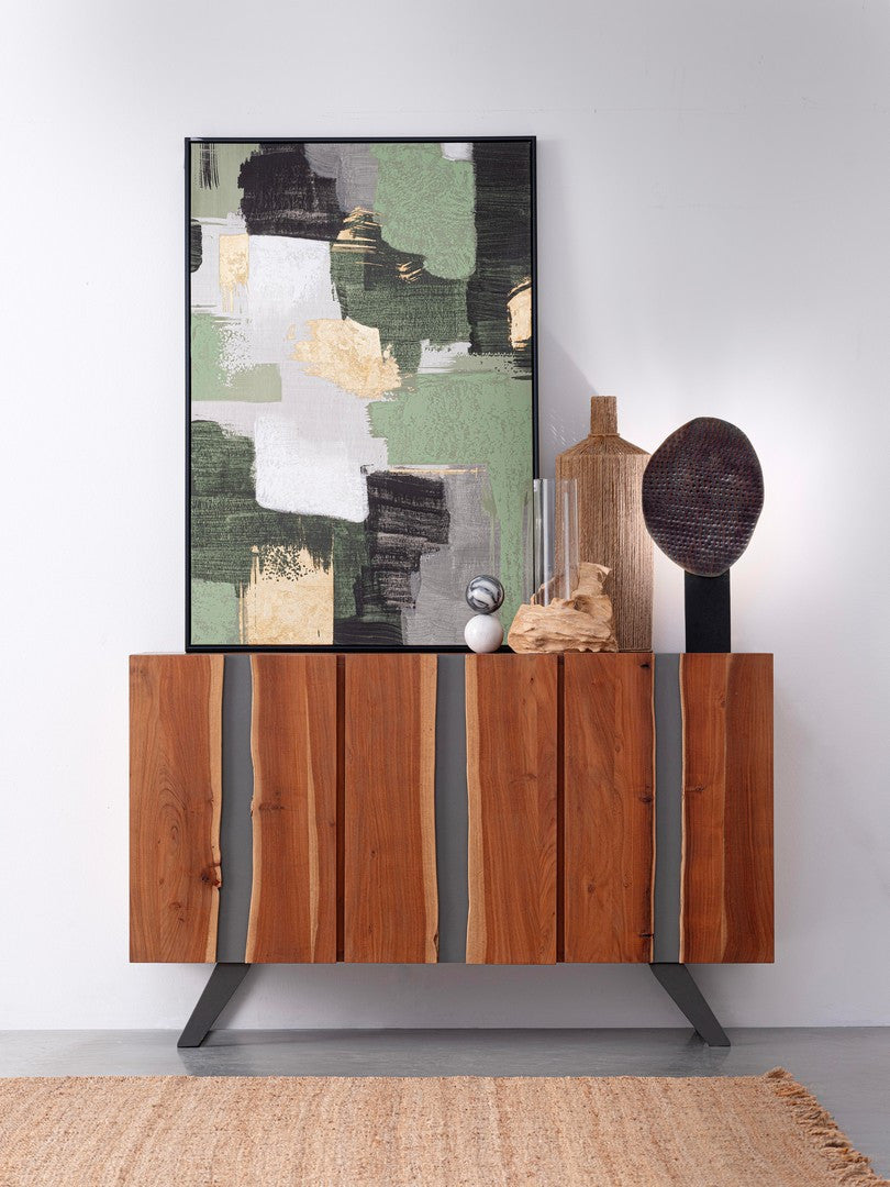 Bufet Natural Lemn Acacia Și Metal, Aron Bizzotto - Imagine 6