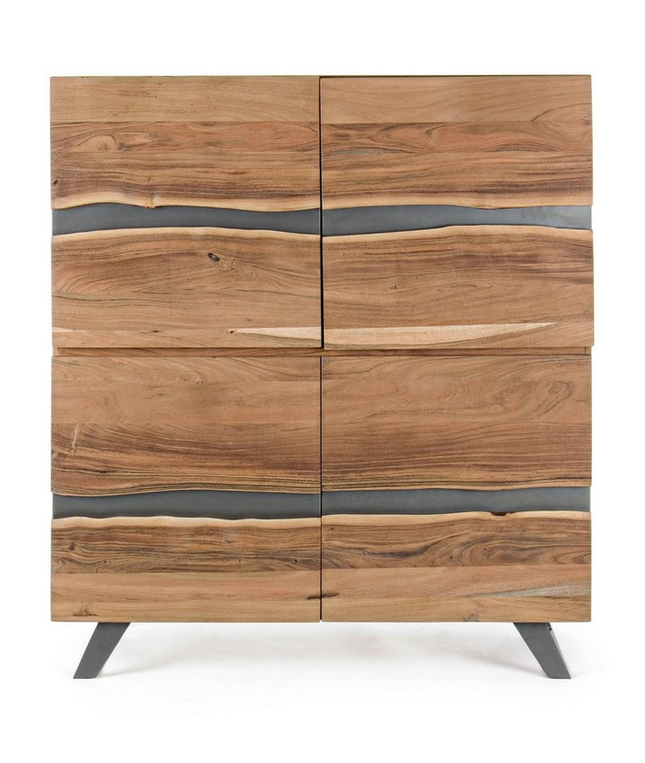 Bufet Natural Lemn Acacia Cu Inserții Metalice, Aron Bizzotto - Imagine 3