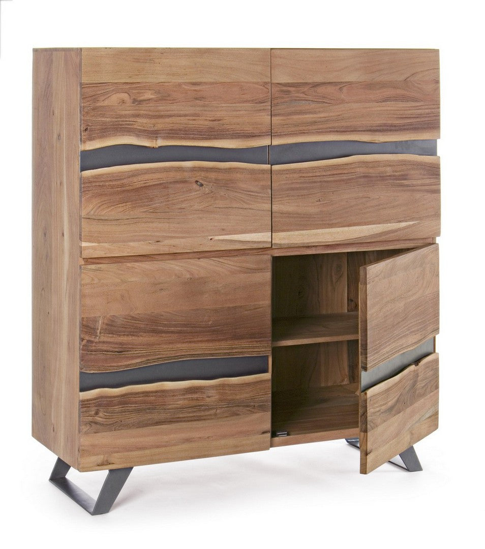 Bufet Natural Lemn Acacia Cu Inserții Metalice, Aron Bizzotto - Imagine 6