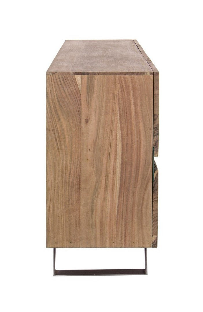 Bufet Natural Lemn Acacia Cu Inserții Metalice, Aron Bizzotto - Imagine 4
