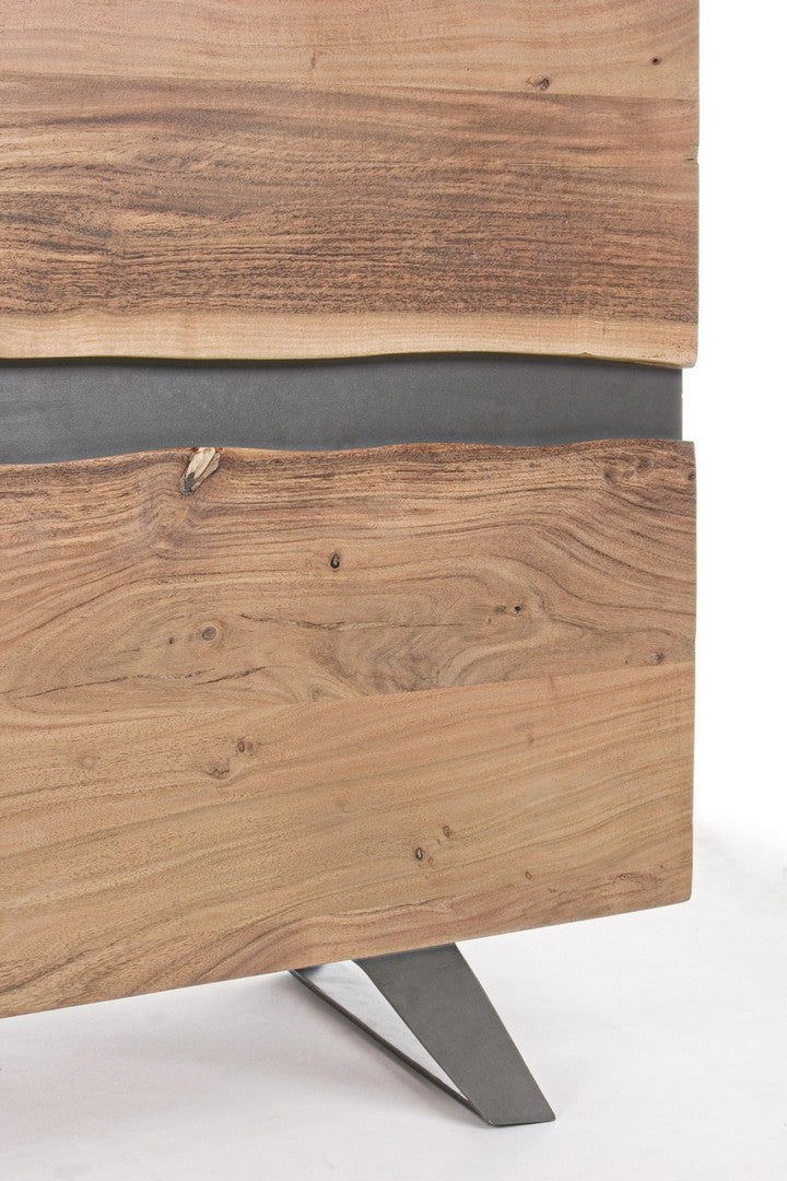 Bufet Natural Lemn Acacia Cu Inserții Metalice, Aron Bizzotto - Imagine 5