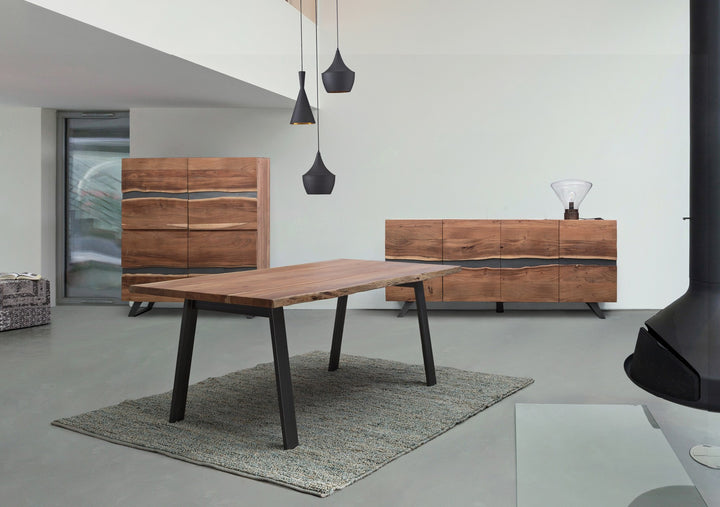 Bufet Natural Lemn Acacia Cu Inserții Metalice, Aron Bizzotto - Imagine 12