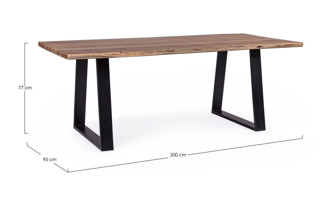 Masă Dining Lemn Acacia Și Metal, Artur Bizzotto - Imagine 2