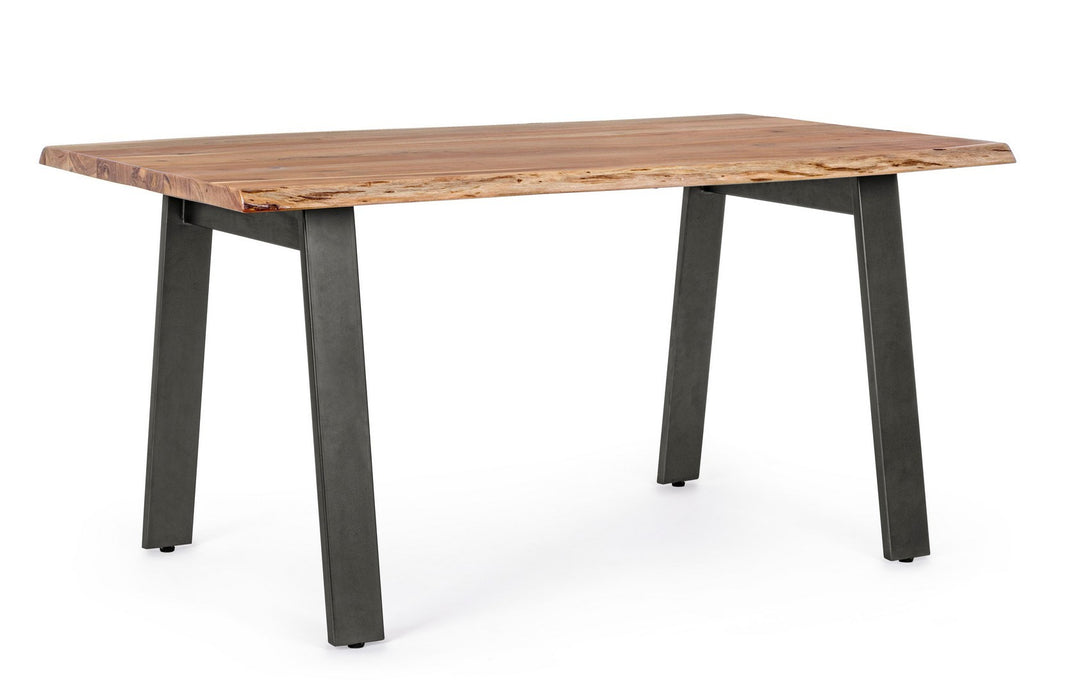Masă Dining Lemn Acacia Și Metal, Aron Bizzotto - Imagine 1