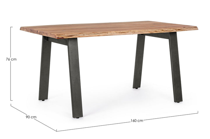 Masă Dining Lemn Acacia Și Metal, Aron Bizzotto - Imagine 2