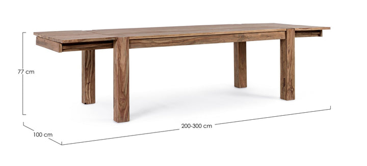 Masă Extensibilă Lemn Natural, Salford Bizzotto - Imagine 3