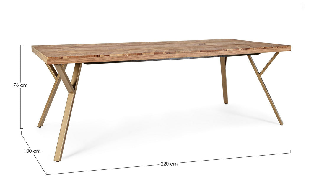 Masă Dining Lemn Acacia Vintage, Raida Bizzotto - Imagine 2