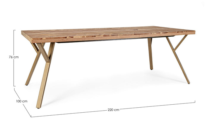Masă Dining Lemn Acacia Vintage, Raida Bizzotto - Imagine 2