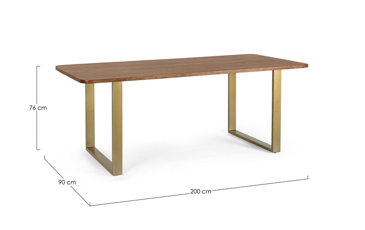 Masă Dining Lemn Acacia Și Metal, Vital Bizzotto - Imagine 2