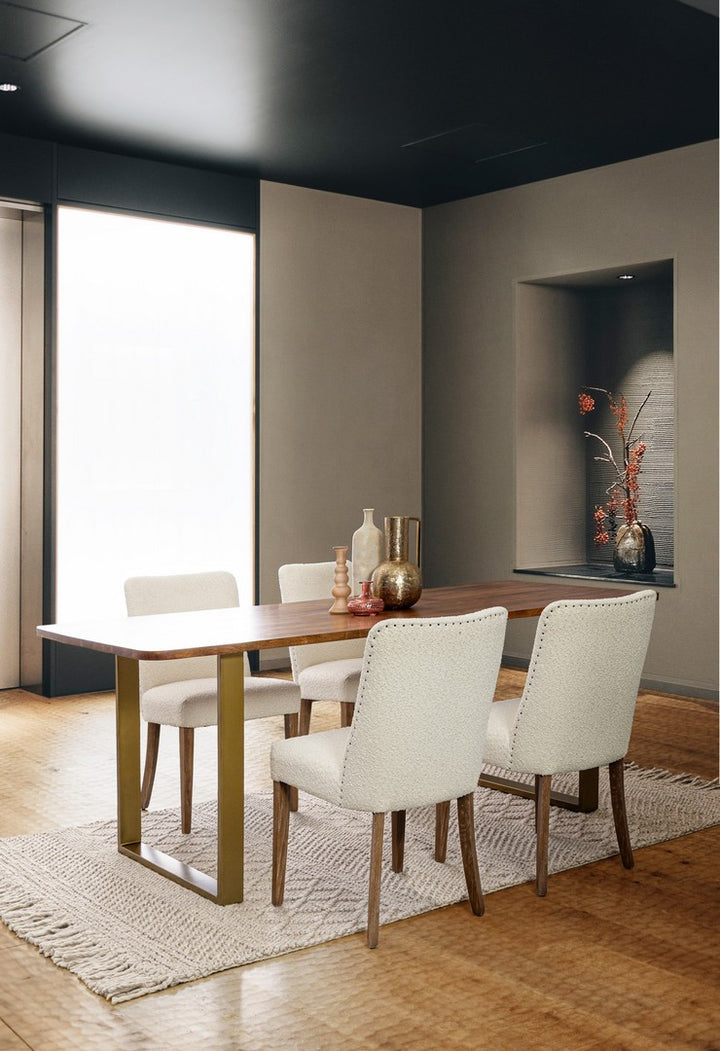 Masă Dining Lemn Acacia Și Metal, Vital Bizzotto - Imagine 6