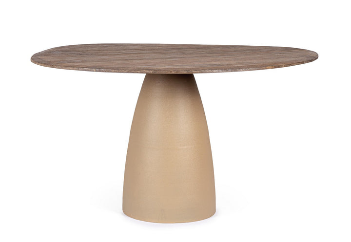 Masă Dining Rotundă Lemn Mango, Stanley Rustic Brown Bizzotto - Imagine 1