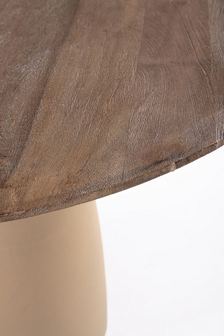 Masă Dining Rotundă Lemn Mango, Stanley Rustic Brown Bizzotto - Imagine 2