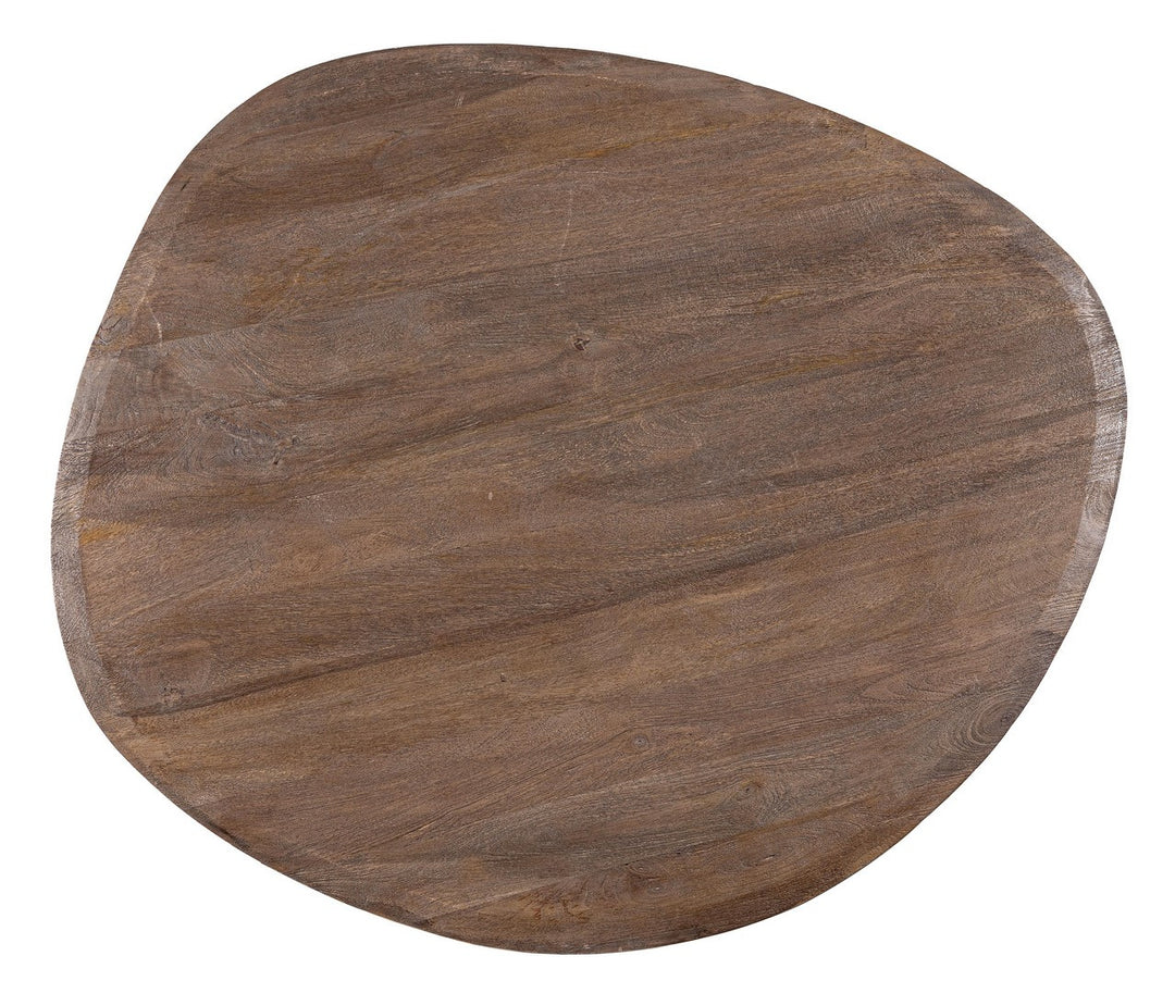 Masă Dining Rotundă Lemn Mango, Stanley Rustic Brown Bizzotto - Imagine 5