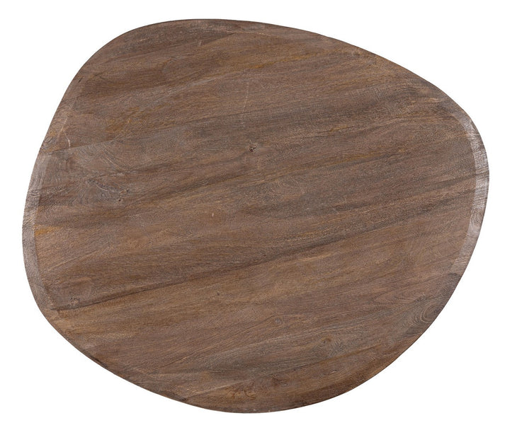Masă Dining Rotundă Lemn Mango, Stanley Rustic Brown Bizzotto - Imagine 5