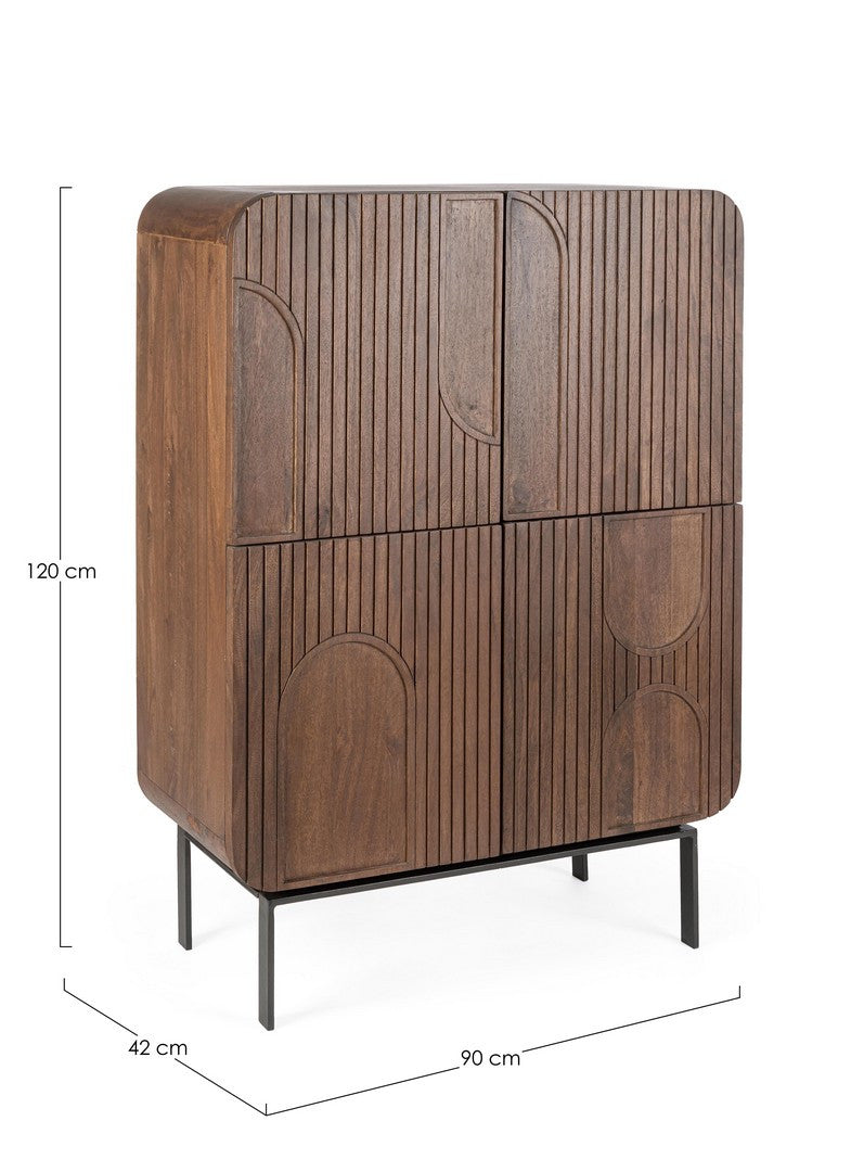 Dulap Înalt Contemporan Lemn Mango, Orissa Brown Bizzotto - Imagine 2