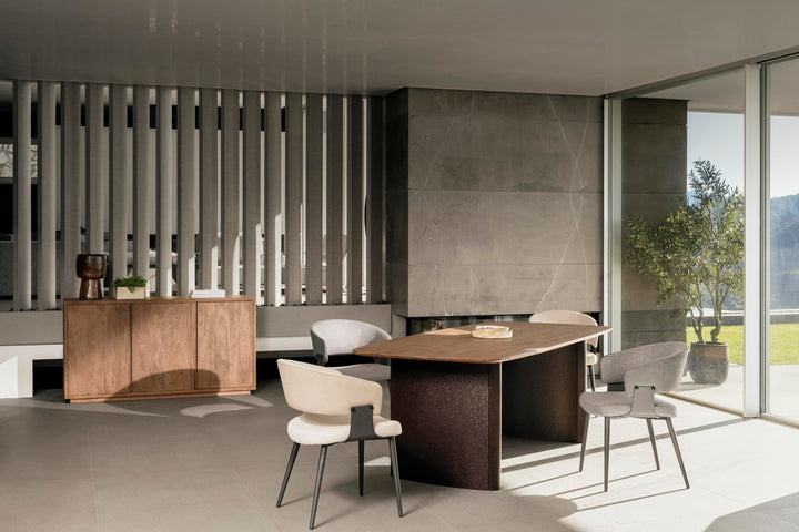 Masă Dining Contemporană Lemn Și Metal, Elswick Bizzotto - Imagine 6