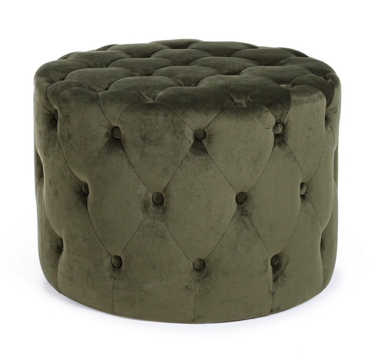 Pouf Tapițat Catifea Verde, Lorella Forest Bizzotto - Imagine 1