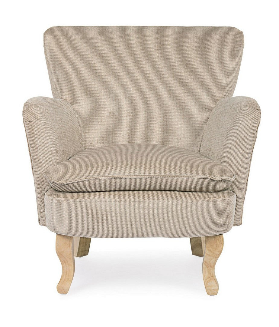 Fotoliu Tapițat Textil Bej, Chenille Taupe Bizzotto - Imagine 3