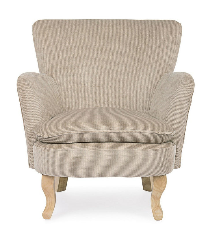 Fotoliu Tapițat Textil Bej, Chenille Taupe Bizzotto - Imagine 3