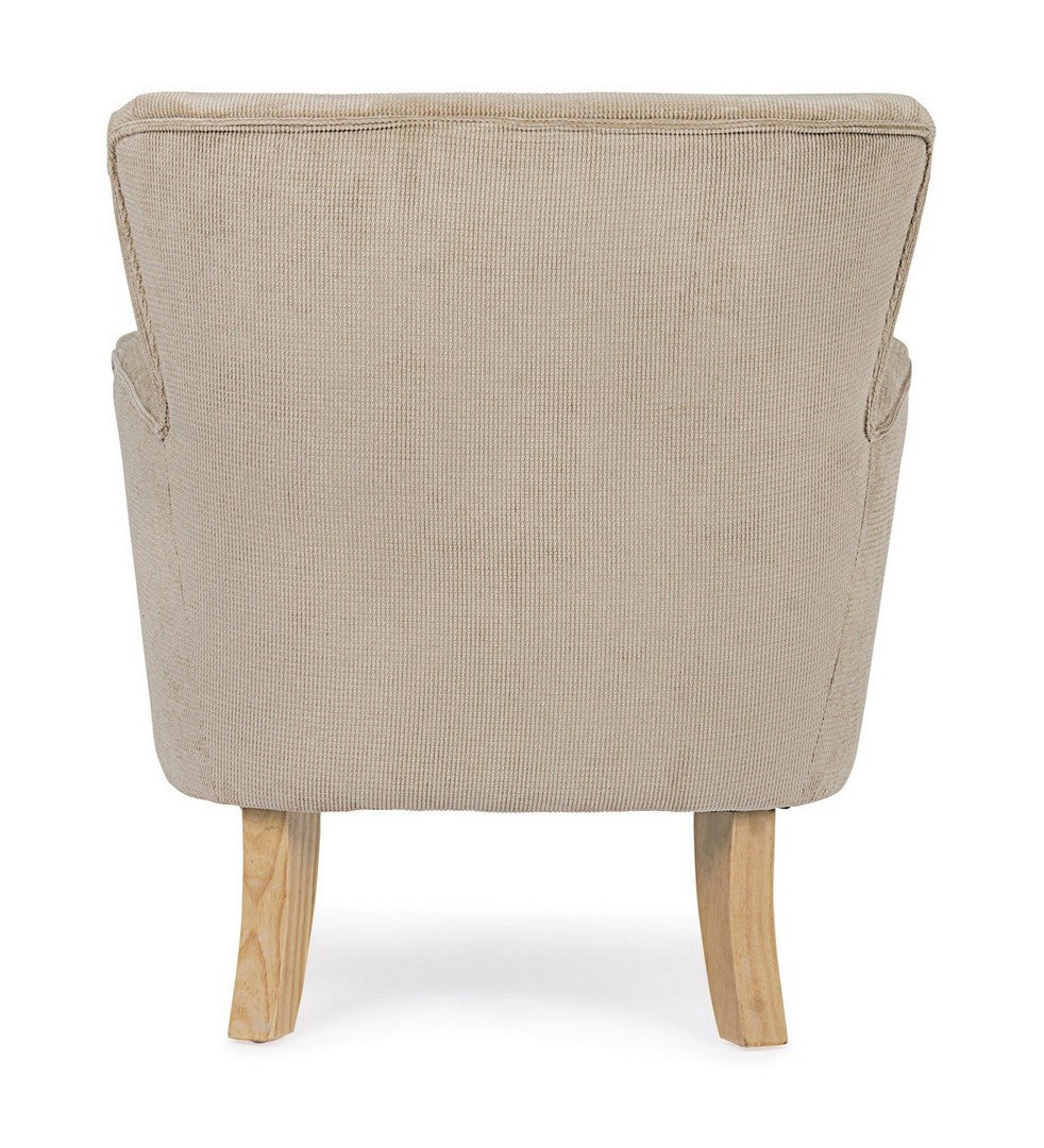 Fotoliu Tapițat Textil Bej, Chenille Taupe Bizzotto - Imagine 4