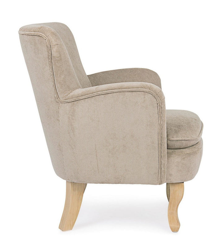 Fotoliu Tapițat Textil Bej, Chenille Taupe Bizzotto - Imagine 5