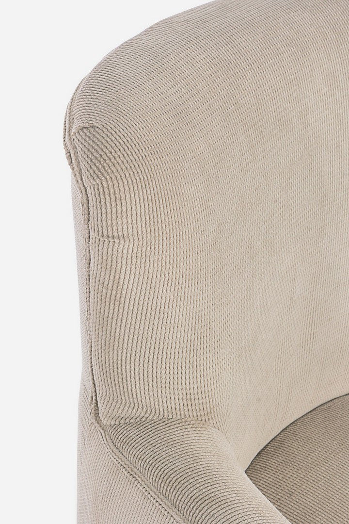 Fotoliu Tapițat Textil Bej, Chenille Taupe Bizzotto - Imagine 6