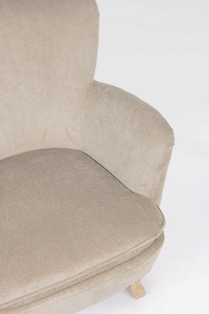 Fotoliu Tapițat Textil Bej, Chenille Taupe Bizzotto - Imagine 7