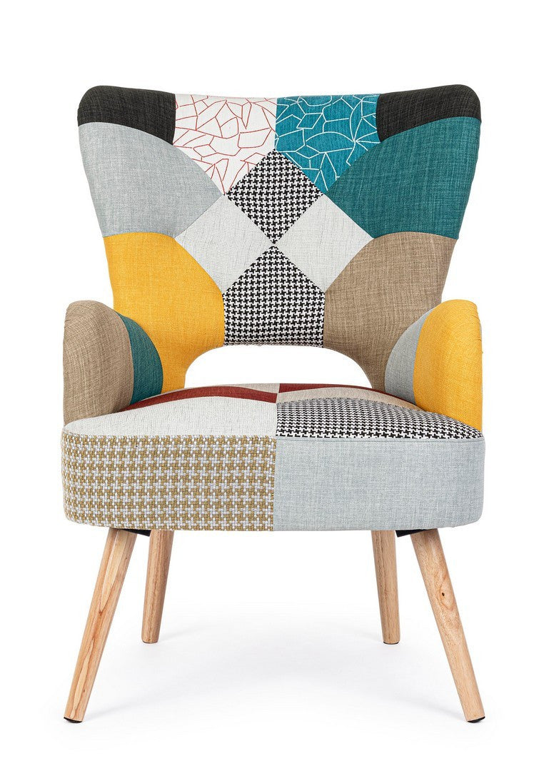 Fotoliu Tapițat Patchwork, Galatea Queen Bizzotto - Imagine 3