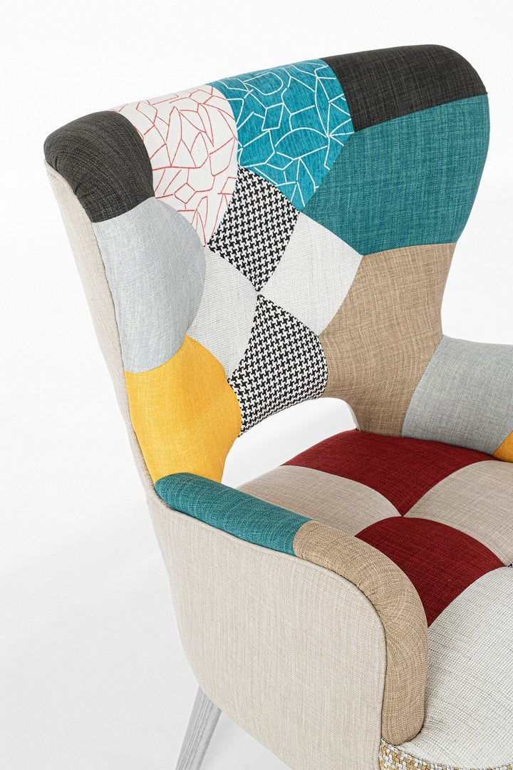 Fotoliu Tapițat Patchwork, Galatea Queen Bizzotto - Imagine 6