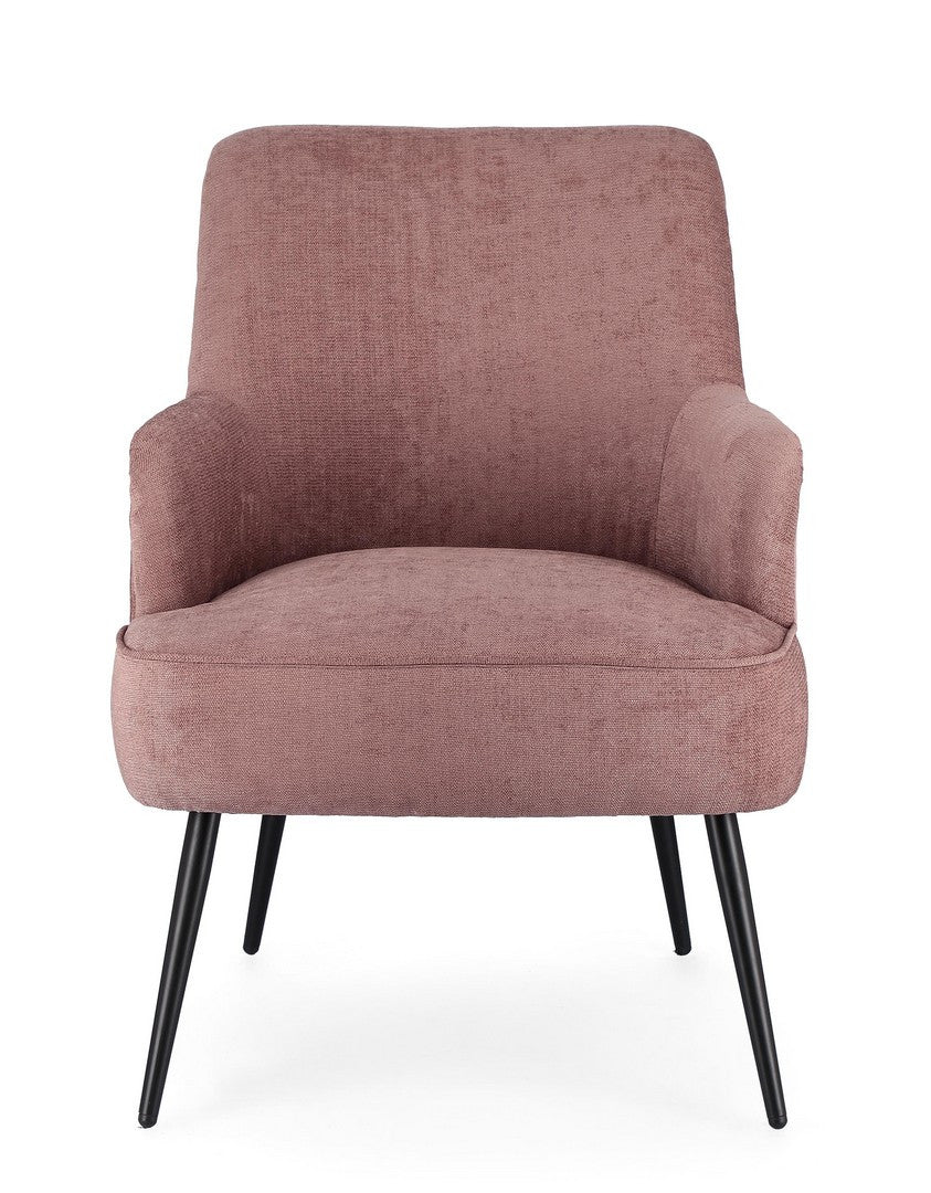 Fotoliu Tapițat Textil Roz, Ernestine Dark Rose Bizzotto - Imagine 2