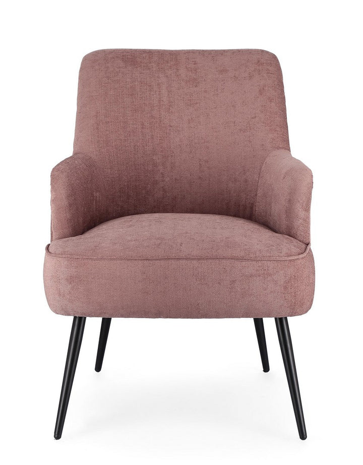 Fotoliu Tapițat Textil Roz, Ernestine Dark Rose Bizzotto - Imagine 2
