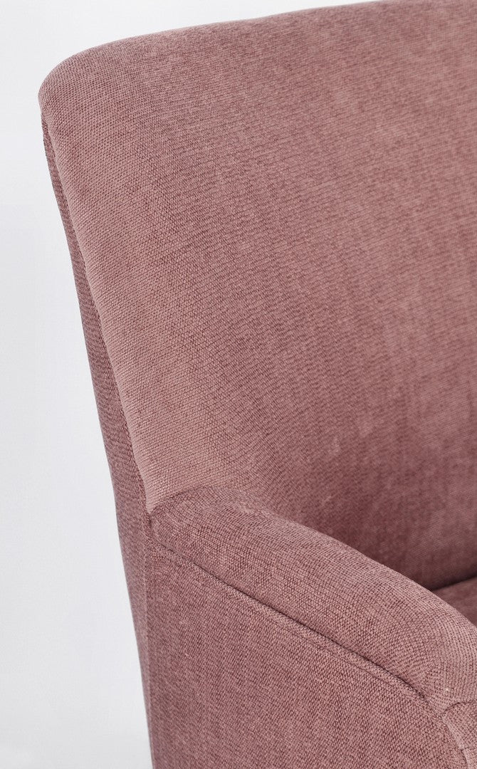 Fotoliu Tapițat Textil Roz, Ernestine Dark Rose Bizzotto - Imagine 5
