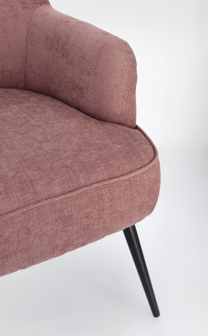 Fotoliu Tapițat Textil Roz, Ernestine Dark Rose Bizzotto - Imagine 6