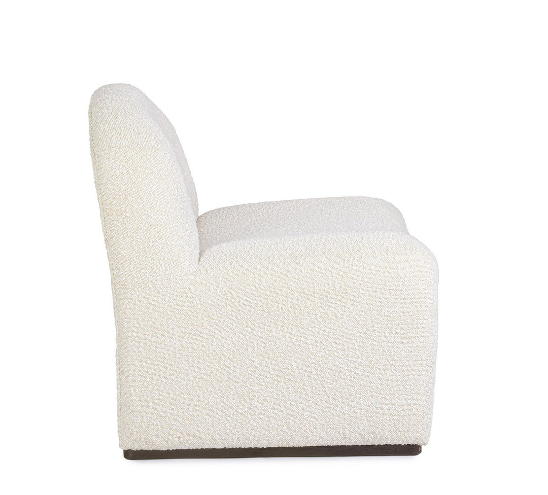 Fotoliu Tapițat Bouclé Bej, Bassilla Natural Bizzotto - Imagine 6