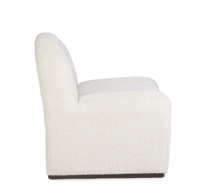 Fotoliu Tapițat Bouclé Bej, Bassilla Natural Bizzotto - Imagine 6