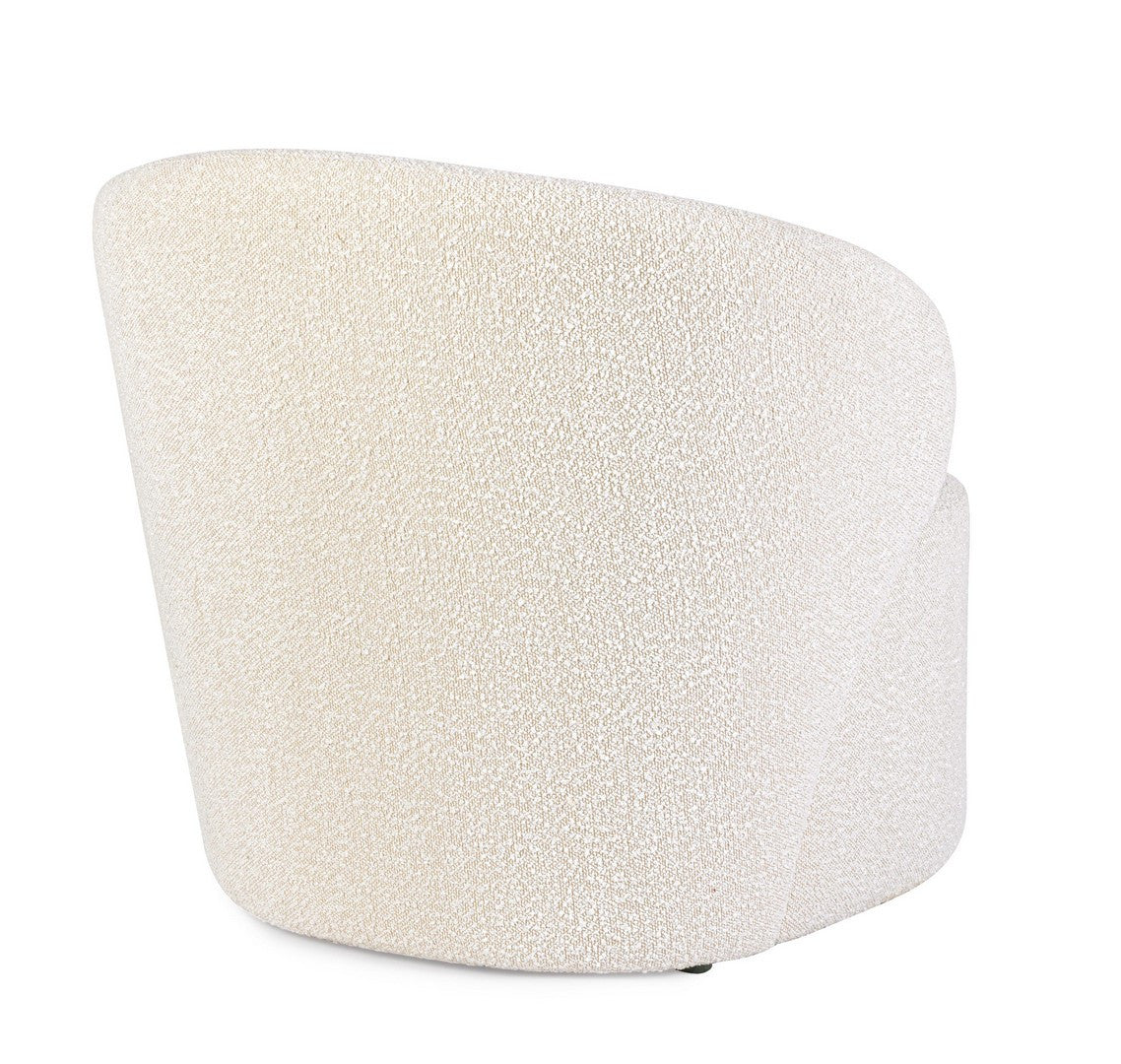 Fotoliu Tapițat Bouclé Bej, Babila Natural Bizzotto - Imagine 2
